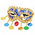 G-3321 Fashionable Plastic + Cloth Mask for Halloween / Costume Party - Golden + Blue