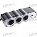 1-to-3 Cigarette Lighter Power Spliter with USB Output (Black)