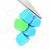 Creative Cute Silicone Magnets for Note Pads - Blue + Green (5 PCS)