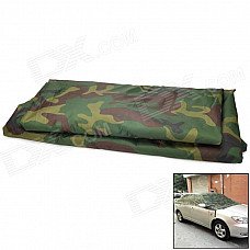 Sun Shade Water Resistant Dust-Proof Anti-Scratching Flocking Fabric Car Cover - Camouflage