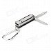 Multifuncation Zinc Alloy Scissors / Nail Clipper / Knife / File Keychain