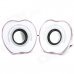 D01XD Apple Shaped Mini Portable USB Powered Stereo Speakers - Red + White + Black (2 PCS) D01XD Apple Shaped Mini Portable USB Powered Stereo Speakers - Red + White + Black (2 PCS)