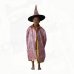 Children's Satin Cloak Costume w/ Hat for Halloween - Pink + Golden (Size-L) Children's Satin Cloak Costume w/ Hat for Halloween - Pink + Golden (Size-L)