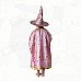 Children's Satin Cloak Costume w/ Hat for Halloween - Pink + Golden (Size-L) Children's Satin Cloak Costume w/ Hat for Halloween - Pink + Golden (Size-L)