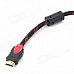 Ourspop HC09 Gold Plated HDMI v1.4 Cable Male to Male for Google TV / Apple TV / HDTV - Red + Black Ourspop HC09 Gold Plated HDMI v1.4 Cable Male to Male for Google TV / Apple TV / HDTV - Red + Black