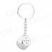 Stylish Dice Style Zinc Alloy Keychain - Silver