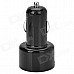 Mini 2-in-1 1'' LED Red Light Display Car Voltage Meter Charger - Black