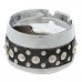 Cool Rivet Rotary Style Top Ashtray - Silver + Black Cool Rivet Rotary Style Top Ashtray - Silver + Black