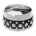 Cool Rivet Rotary Style Top Ashtray - Silver + Black Cool Rivet Rotary Style Top Ashtray - Silver + Black