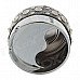 Cool Rivet Rotary Style Top Ashtray - Silver + Black Cool Rivet Rotary Style Top Ashtray - Silver + Black