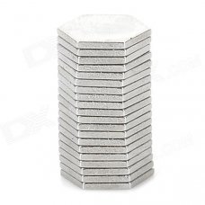 6mm Hexagon NdFeB Magnet - Silver (20 PCS)