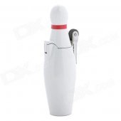 BLQ-7 Bowling Ball Style Windproof Butane Gas Jet Lighter - White + Red + Black