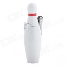 BLQ-7 Bowling Ball Style Windproof Butane Gas Jet Lighter - White + Red + Black BLQ-7 Bowling Ball Style Windproof Butane Gas Jet Lighter - White + Red + Black