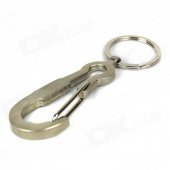 Durable Zinc Alloy Snap Keychain - Silver
