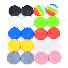 Anti-slip Silicone Analog Thumb Stick / Joystick Caps for Xbox 360 PS3 / PS2 - Multicolored (20 PCS)