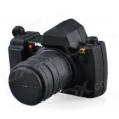 Cute Cartoon Camera Style USB 2.0 Flash Driver Disk - Black (8GB)