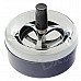 Stylish Creative Zinc Alloy Press Rotary Ashtray - Deep Blue + Silver + Black Stylish Creative Zinc Alloy Press Rotary Ashtray - Deep Blue + Silver + Black