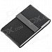 4111 Fashionable Lichee Pattern Portable Magnet Design Cigarette Case / Card Box - Black