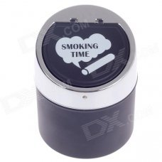 982B Stylish Creative Zinc Alloy Spring Lid Ashtray - Silver + Black 982B Stylish Creative Zinc Alloy Spring Lid Ashtray - Silver + Black