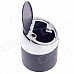 982B Stylish Creative Zinc Alloy Spring Lid Ashtray - Silver + Black 982B Stylish Creative Zinc Alloy Spring Lid Ashtray - Silver + Black