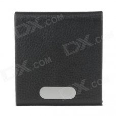 Stylish Lichee Pattern Portable Cigarette Case / Card Holder - Black (Holds 14 PCS)