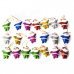 01020 Cute Shiny Little Santa Claus Decorative Doll for Christmas - Multicolored (20 PCS)