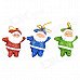 01020 Cute Shiny Little Santa Claus Decorative Doll for Christmas - Multicolored (20 PCS)