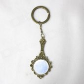 Retro Style Mirror Zinc Alloy Keychain - Bronze