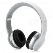 AT-BT802 Bluetooth V2.1 Stereo Headset Headphone for Mobile / Computer + More - White + Black + Grey