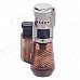COHIBA Fashionable Windproof Butane Lighter - Brown + Black + Silver COHIBA Fashionable Windproof Butane Lighter - Brown + Black + Silver