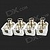 Soldering Free Cable Television Antenna Plug Adapters - White + Silver (4 PCS)