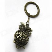 Retro Owl Style Zinc Alloy Keychain - Bronze