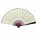 Blooming Flower Pattern and Surnames Style 10.7'' Chinese Folding Art Fan - Brown + Yellowish