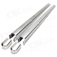 HS-802 Car Front Rain Wiper Blade Holders Set - Silver (Pair)