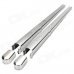 HS-802 Car Front Rain Wiper Blade Holders Set - Silver (Pair)