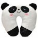Cute Panda U-Style Car Travel Neck Head Cushion Pillow - White + Black
