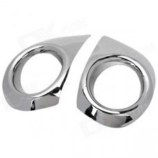 ABS Car Front Foglight Lampshade Frames for Chevrolet New Sail - Silver (Pair) ABS Car Front Foglight Lampshade Frames for Chevrolet New Sail - Silver (Pair)