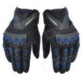 SCOYCO mc10 Racing Car Full-finger Gloves - Black + Blue (Size M)
