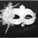 Smooth Tip with Flash Powder Feather Mask - White Smooth Tip with Flash Powder Feather Mask - White