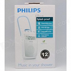 Philips AE2330/00 Bathroom Splashproof Clock Radio 3X AA Battery Operated Philips AE2330/00 Bathroom Splashproof Clock Radio 3X AA Battery Operated