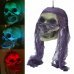 SYVIO JC Toys 72008 7-Color Lighting Skull Decorative Props w/ Purple Headcarf for Halloween Holiday SYVIO JC Toys 72008 7-Color Lighting Skull Decorative Props w/ Purple Headcarf for Halloween Holiday
