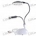 USB Powered Desktop Fashion 13-LED Lamp + Fan Combo (White Light 115CM Cable Length)