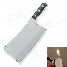 6641 Kitchen Knife Style Stainless Steel Butane Lighter - Silver + Black 6641 Kitchen Knife Style Stainless Steel Butane Lighter - Silver + Black