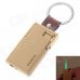 6506 Fashionable Stainless Steel Butane Lighter Keychain - Golden + Brown 6506 Fashionable Stainless Steel Butane Lighter Keychain - Golden + Brown