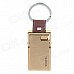 6506 Fashionable Stainless Steel Butane Lighter Keychain - Golden + Brown 6506 Fashionable Stainless Steel Butane Lighter Keychain - Golden + Brown