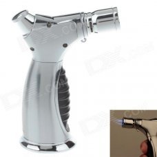 JOBON 6650 High Grade Butane Jet Torch Lighter - Silver + Black JOBON 6650 High Grade Butane Jet Torch Lighter - Silver + Black