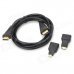 3-in-1 HDMI Male to HDMI Male Cable + HDMI Female to Micro HDMI / Mini HDMI Male Adapters - Black 3-in-1 HDMI Male to HDMI Male Cable + HDMI Female to Micro HDMI / Mini HDMI Male Adapters - Black