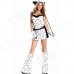 Dear Lover Divine Dalmatian Style Women's Costume - Black + White (Size-L) Dear Lover Divine Dalmatian Style Women's Costume - Black + White (Size-L)