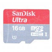 SanDisk TF CLASS10 16GB Ultra Micro SDHC Card w/ Card Reader - Red + Grey