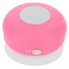 Waterproof Bluetooth V3.0+EDR Speaker w/ Silicone Suction Cup for Iphone + More - Deep Pink + Grey Waterproof Bluetooth V3.0+EDR Speaker w/ Silicone Suction Cup for Iphone + More - Deep Pink + Grey